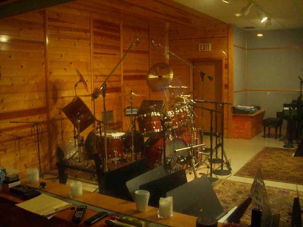 photo of drums in sound room