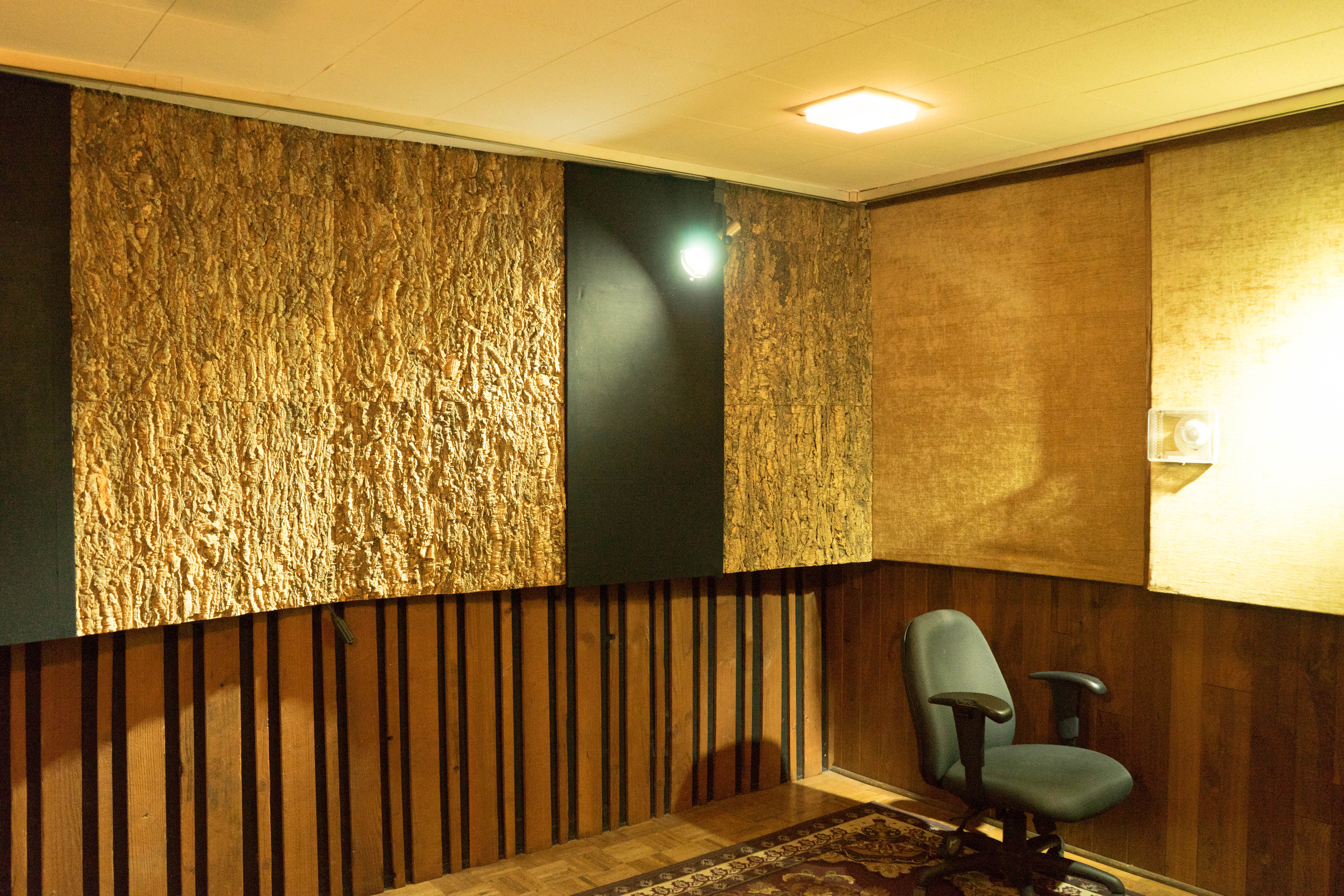 Sound Room with original cork